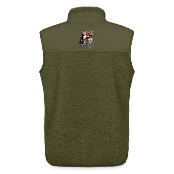 BKH Britisch Kurzhaar Katze Vase umkippen Geschenk - Unisex Sherpaweste von Stanley/Stella - Khaki - Hinten - AI Model Male 178 light (178cm)