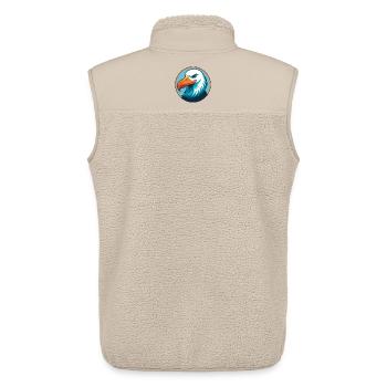 Albatross Cute Kawaii Cartoon Animal Pet Logo - Unisex Sherpa Gilet by Stanley/Stella - beige - Back - AI Model Male 178 light (178cm)