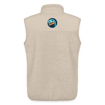 Dinosaurier Niedliches Kawaii Cartoon Tier Haustier Logo - Unisex Sherpaweste von Stanley/Stella - Beige - Hinten - AI Model Male 178 light (178cm)