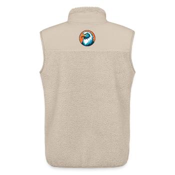 Falcon Cute Kawaii Cartoon Clipart Animal Pet Logo - Unisex Sherpa Gilet by Stanley/Stella - beige - Back - AI Model Male 178 light (178cm)