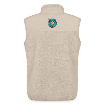 Impala süße Kawaii Cartoon Clipart Tier Haustier Logo - Unisex Sherpaweste von Stanley/Stella - Beige - Hinten - AI Model Male 178 light (178cm)