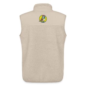 Sparrow Cute Kawaii Cartoon Clipart Pet Animal - Unisex Sherpa Gilet by Stanley/Stella - beige - Back - AI Model Male 178 light (178cm)