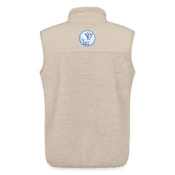 antilope bleu kawaii dessin animé personnage clipart animal de compagnie - Veste sans manches sherpa unisexe Stanley/Stella - beige - Dos - AI Model Male 178 light (178cm)