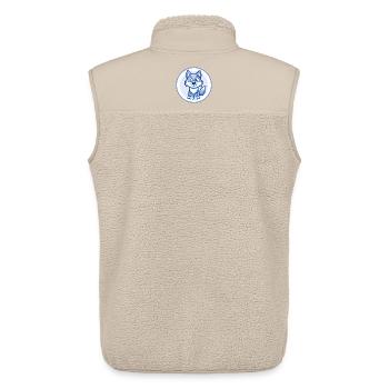Wolf Blue Kawaii Cartoon Character Clipart Pet - Unisex Sherpa Gilet by Stanley/Stella - beige - Back - AI Model Male 178 light (178cm)