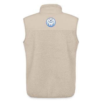 Polar Bear Blue Kawaii Cartoon Character Clipart - Unisex Sherpa Gilet by Stanley/Stella - beige - Back - AI Model Male 178 light (178cm)