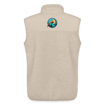 Ibis Colorful Kawaii Cartoon Character Clipart Pet - Unisex Sherpa Gilet by Stanley/Stella - beige - Back - AI Model Male 178 light (178cm)