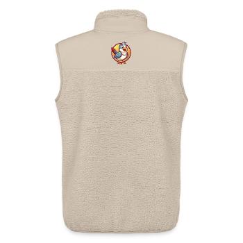 Kuckuck Vogel Lustig Kawaii Cartoon Clipart Tier - Unisex Sherpaweste von Stanley/Stella - Beige - Hinten - AI Model Male 178 light (178cm)