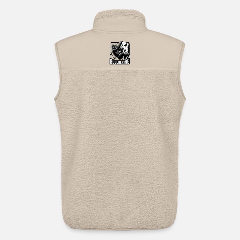 Bouldering Gorilla Silverback Cadeau - Veste sans manches sherpa unisexe Stanley/Stella - beige