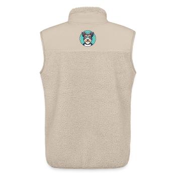 Lucas Terrier Hund Rasse Cartoon Kawaii Clipart Haustier - Unisex Sherpaweste von Stanley/Stella - Beige - Hinten - AI Model Male 178 light (178cm)