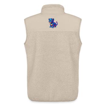 Baby Cat Breed Cartoon Kawaii Animal Pet - Unisex Sherpa Gilet by Stanley/Stella - beige - Back - AI Model Male 178 light (178cm)