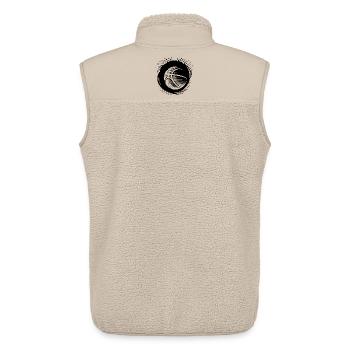 Dessin de ballon de basket-ball - Veste sans manches sherpa unisexe Stanley/Stella - beige - Dos - AI Model Male 178 light (178cm)