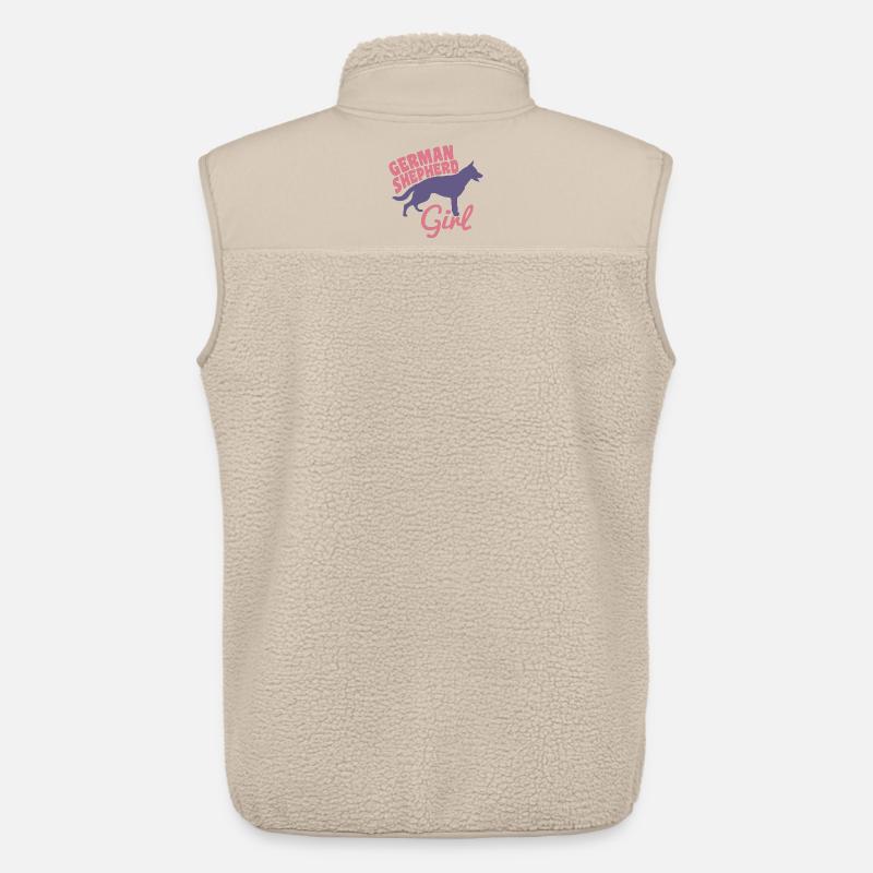 Schäferhund Mädchen - Unisex Sherpaweste von Stanley/Stella - Beige