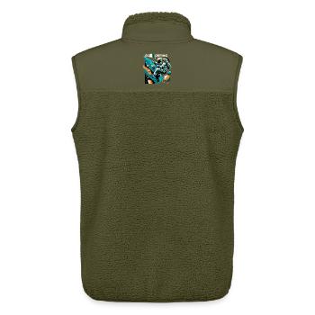Bouldering Astronaut Spaceman Gift - Unisex Sherpa Gilet by Stanley/Stella - khaki - Back - AI Model Male 178 light (178cm)