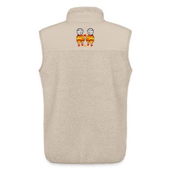 WEIHNACHTEN BRATHÄHNCHEN VOLLEYBALL - Unisex Sherpaweste von Stanley/Stella - Beige - Hinten - AI Model Male 178 light (178cm)