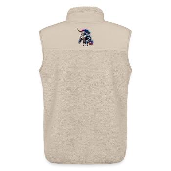Super Unicorn - Unisex Sherpa Gilet by Stanley/Stella - beige - Back - AI Model Male 178 light (178cm)