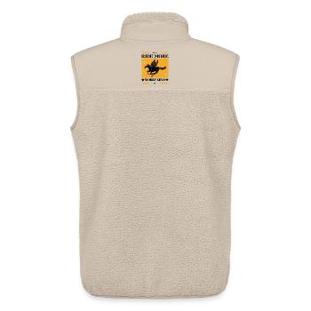Ride More Worry Less – Pegasus Retro Look - Unisex Sherpaweste von Stanley/Stella - Beige - Hinten - AI Model Male 178 light (178cm)