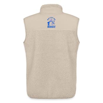 Créez votre propre magie – Wild Unicorn Design - Veste sans manches sherpa unisexe Stanley/Stella - beige - Dos - AI Model Male 178 light (178cm)
