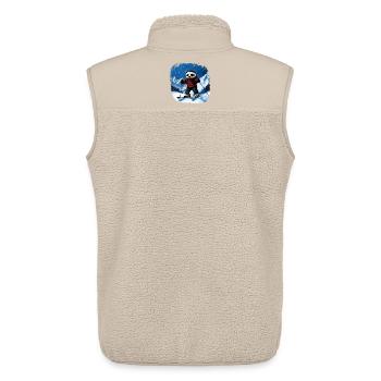 Skier Badger - Unisex Sherpa Gilet by Stanley/Stella - beige - Back - AI Model Male 178 light (178cm)