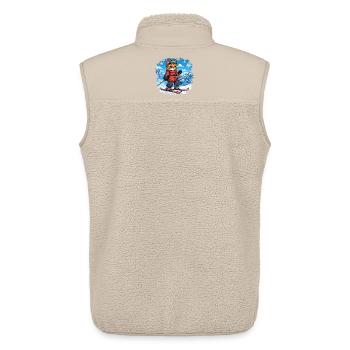 Ski Cats - Unisex Sherpa Gilet by Stanley/Stella - beige - Back - AI Model Male 178 light (178cm)