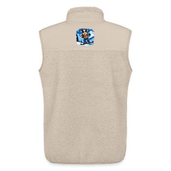 Cows Snowboard / Snowboarder Cow - Unisex Sherpa Gilet by Stanley/Stella - beige - Back - AI Model Male 178 light (178cm)