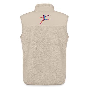 Männlicher Ballett Tänzer Synthwave - Unisex Sherpaweste von Stanley/Stella - Beige - Hinten - AI Model Male 178 light (178cm)