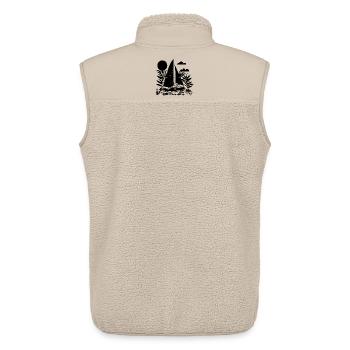 Cartoon Sailing - Unisex Sherpa Gilet by Stanley/Stella - beige - Back - AI Model Male 178 light (178cm)