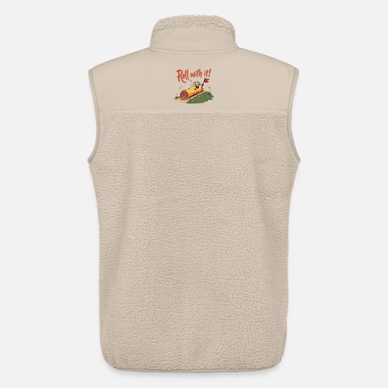 Roll With It Egg Roll - Unisex Sherpa Gilet by Stanley/Stella - beige