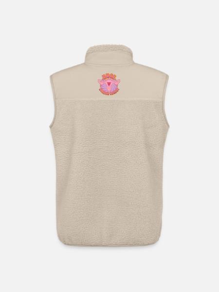 Huge Uterus Energy – Power & Empowerment - Unisex Sherpa Gilet by Stanley/Stella - beige