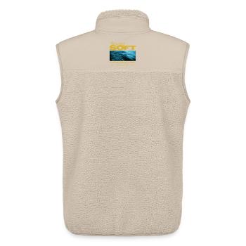 Staying Soft – Power in Gentleness - Unisex Sherpa Gilet by Stanley/Stella - beige - Back - AI Model Male 178 light (178cm)