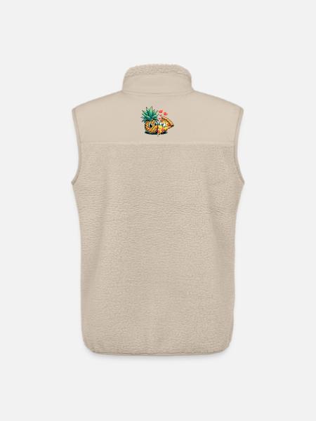 Pizza Hawaii Kuss Liebe Beziehung witzig Geschenk - Unisex Sherpaweste von Stanley/Stella - Beige