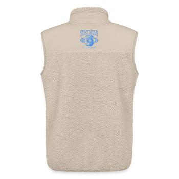 Stay Mild - Chill Vibes uniquement - Veste sans manches sherpa unisexe Stanley/Stella - beige - Dos - AI Model Male 178 light (178cm)