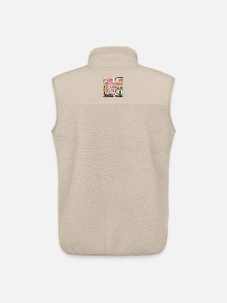 Colourful Mediterranean terraced village - Unisex Sherpa Gilet by Stanley/Stella - beige