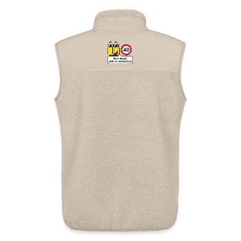 40th birthday, over 40 no reason to .......... - Unisex Sherpa Gilet by Stanley/Stella - beige - Back - AI Model Male 178 light (178cm)