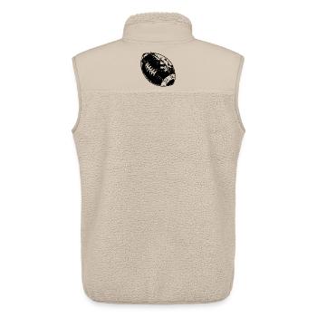 Ballon de football américain - Veste sans manches sherpa unisexe Stanley/Stella - beige - Dos - AI Model Male 178 light (178cm)