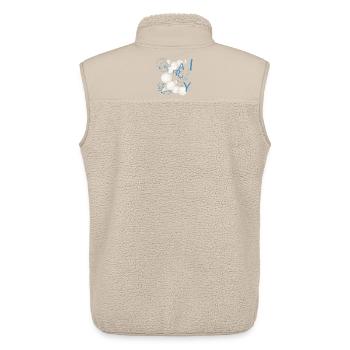 Typo trifft Gravitation - Unisex Sherpaweste von Stanley/Stella - Beige - Hinten - AI Model Male 178 light (178cm)
