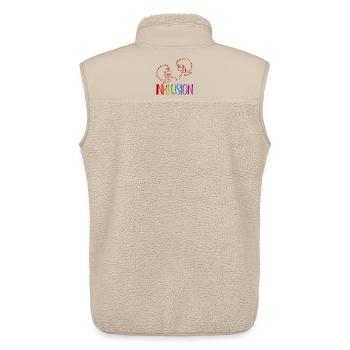 INKLUSION LINIENZEICHNUNG FRAUEN - Unisex Sherpaweste von Stanley/Stella - Beige - Hinten - AI Model Male 178 light (178cm)