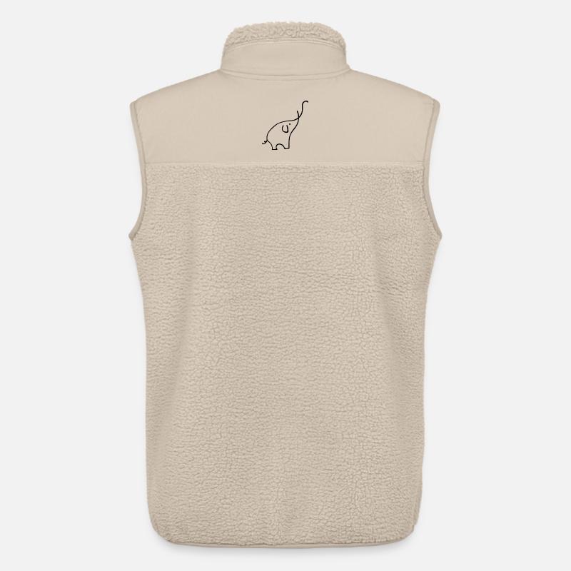 Elefant - Unisex Sherpaweste von Stanley/Stella - Beige