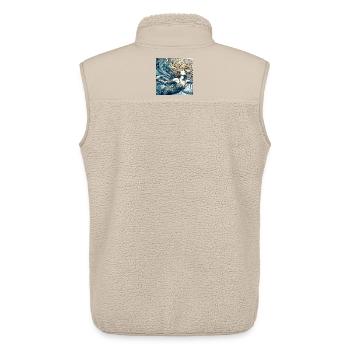 Meerjungfrau Nixe blond Art Nouveau Geschenk - Unisex Sherpaweste von Stanley/Stella - Beige - Hinten - AI Model Male 178 light (178cm)
