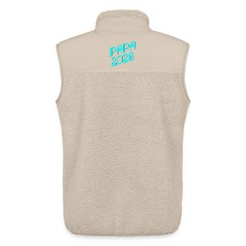 SCHWANGERSCHAFT VERKÜNDEN - VATER 2026 PAPA - Unisex Sherpaweste von Stanley/Stella - Beige - Hinten - AI Model Male 178 light (178cm)