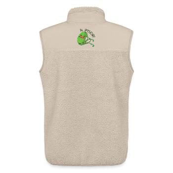 Helicobacter Pylori - Cartoon Gastroenterology - Unisex Sherpa Gilet by Stanley/Stella - beige - Back - AI Model Male 178 light (178cm)