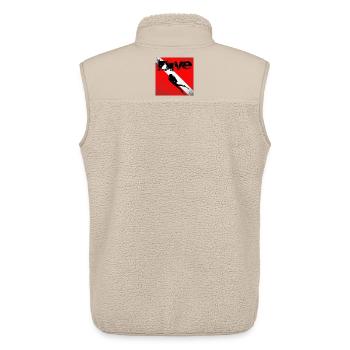 American Diver Down Flag SCUBA - Unisex Sherpa Gilet by Stanley/Stella - beige - Back - AI Model Male 178 light (178cm)