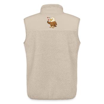 Eagle with darts - Unisex Sherpa Gilet by Stanley/Stella - beige - Back - AI Model Male 178 light (178cm)