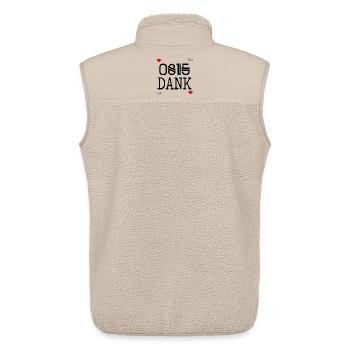DANKE SAGEN DANKBARKEIT LUSTIG 0815 DANK - Unisex Sherpaweste von Stanley/Stella - Beige - Hinten - AI Model Male 178 light (178cm)