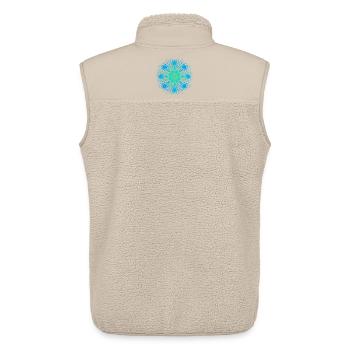 Florales Mandala - Unisex Sherpaweste von Stanley/Stella - Beige - Hinten - AI Model Male 178 light (178cm)