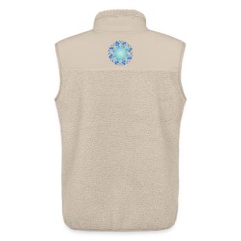 Ocean Mandala - Unisex Sherpa Gilet by Stanley/Stella - beige - Back - AI Model Male 178 light (178cm)