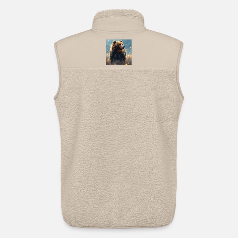 Krafttier Braunbär - Unisex Sherpaweste von Stanley/Stella - Beige