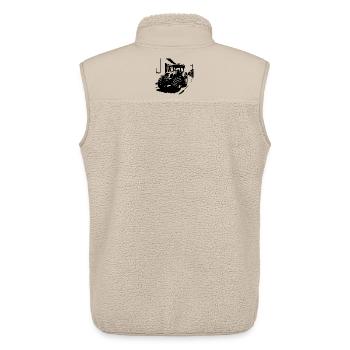 Tracteur Power Vintage - Veste sans manches sherpa unisexe Stanley/Stella - beige - Dos - AI Model Male 178 light (178cm)