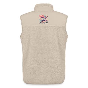 Super Hund Weimaraner Weimi Cape Umhang Geschenk - Unisex Sherpaweste von Stanley/Stella - Beige - Hinten - AI Model Male 178 light (178cm)
