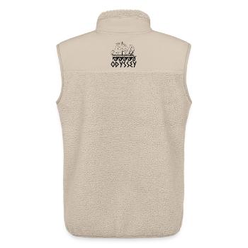 L'odyssée d'Ulysse (noir) - Veste sans manches sherpa unisexe Stanley/Stella - beige - Dos - AI Model Male 178 light (178cm)