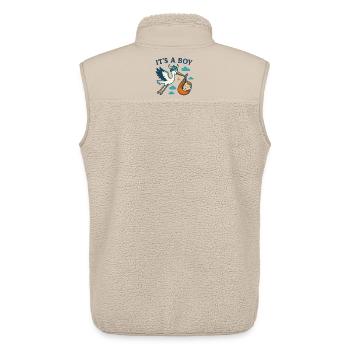 Arrivée du Viking Boy - Veste sans manches sherpa unisexe Stanley/Stella - beige - Dos - AI Model Male 178 light (178cm)